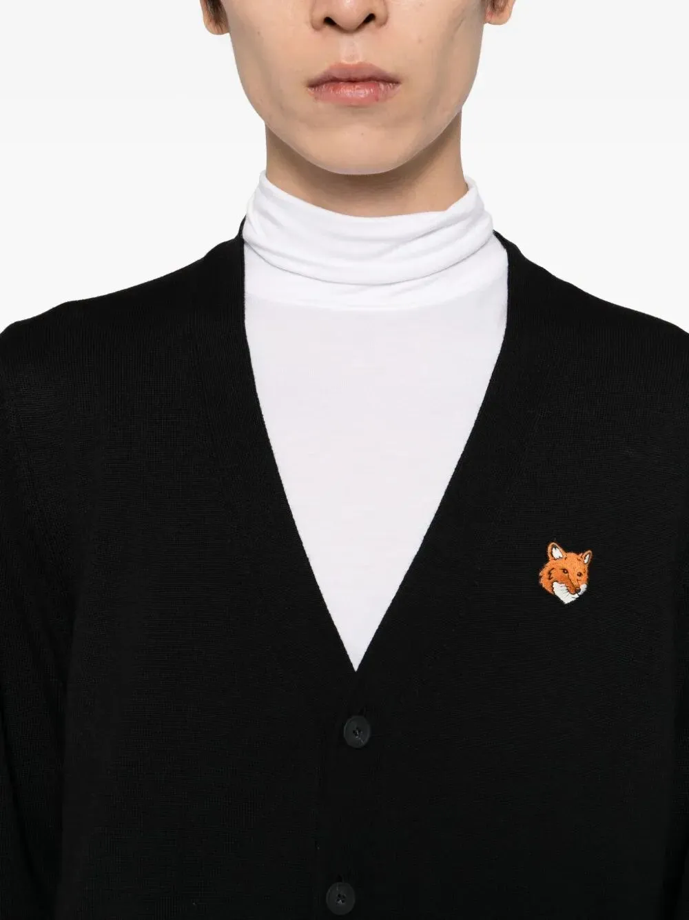 FOX HEAD WOOL CARDIGAN sold by Lord & Taylor product image thumbnail 4