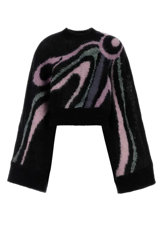 EMBROIDERED MOHAIR BLEND OVERSIZE SWEATER made by Emilio Pucci