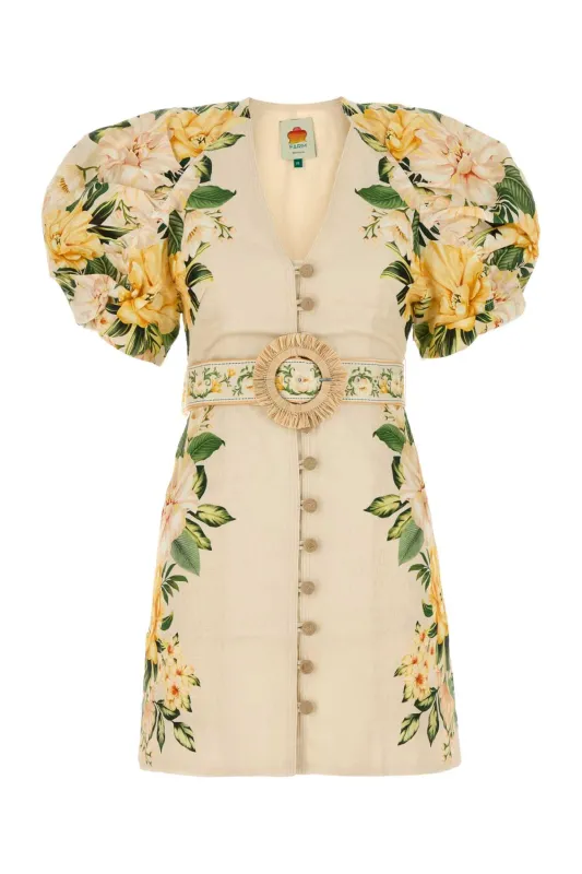 PRINTED LINEN MINI DRESS sold by Lord & Taylor