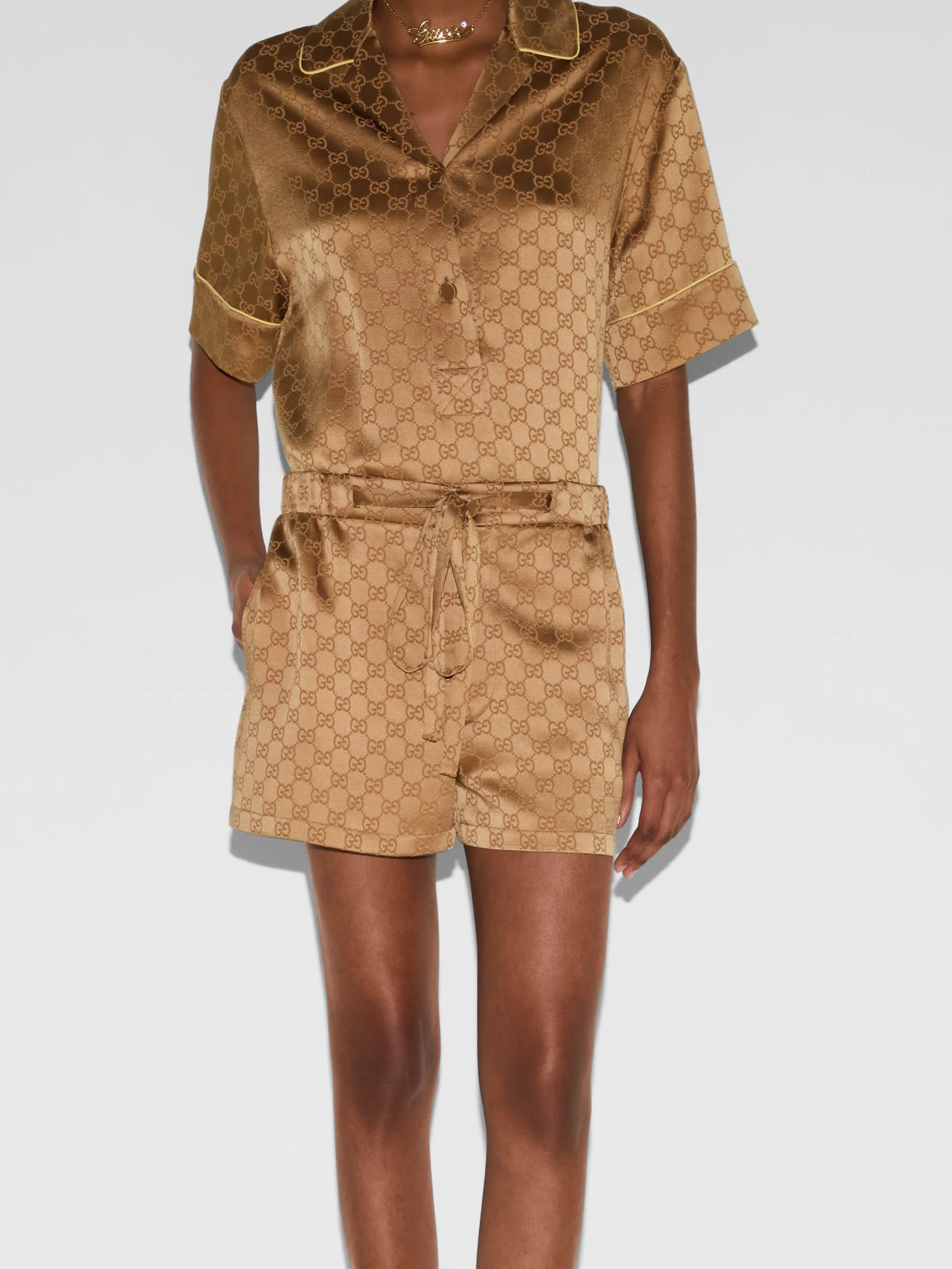 COPPER GG SATIN SHORTS sold by Lord & Taylor product image thumbnail 3