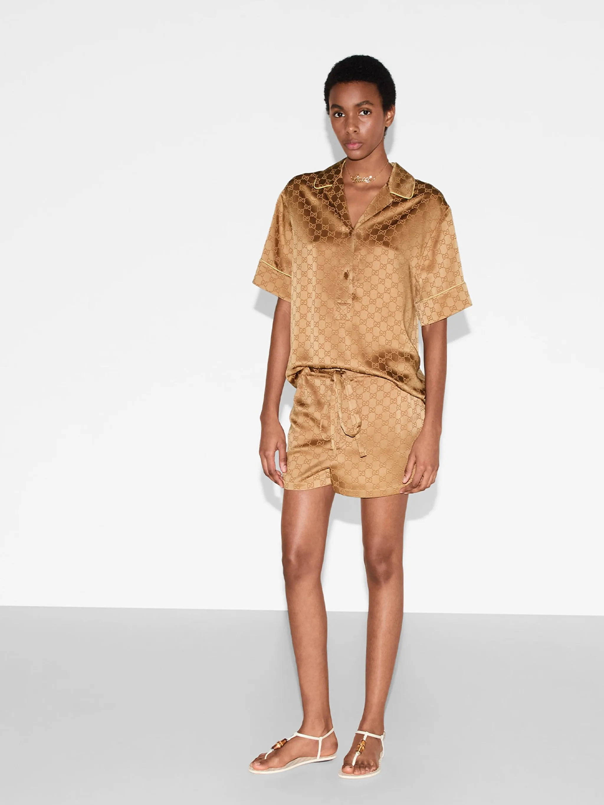 COPPER GG SATIN SHORTS sold by Lord & Taylor product image thumbnail 2