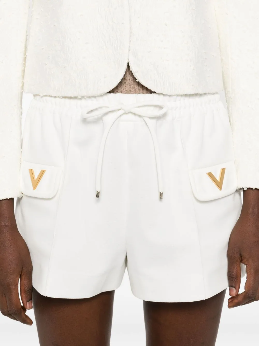 WHITE STRETCH PIQUET SHORTS sold by Lord & Taylor product image thumbnail 5
