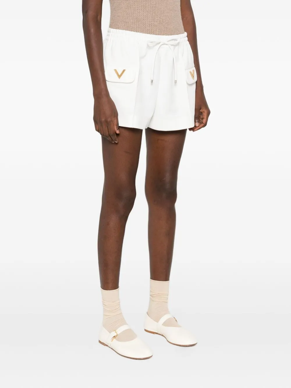 WHITE STRETCH PIQUET SHORTS sold by Lord & Taylor product image thumbnail 3