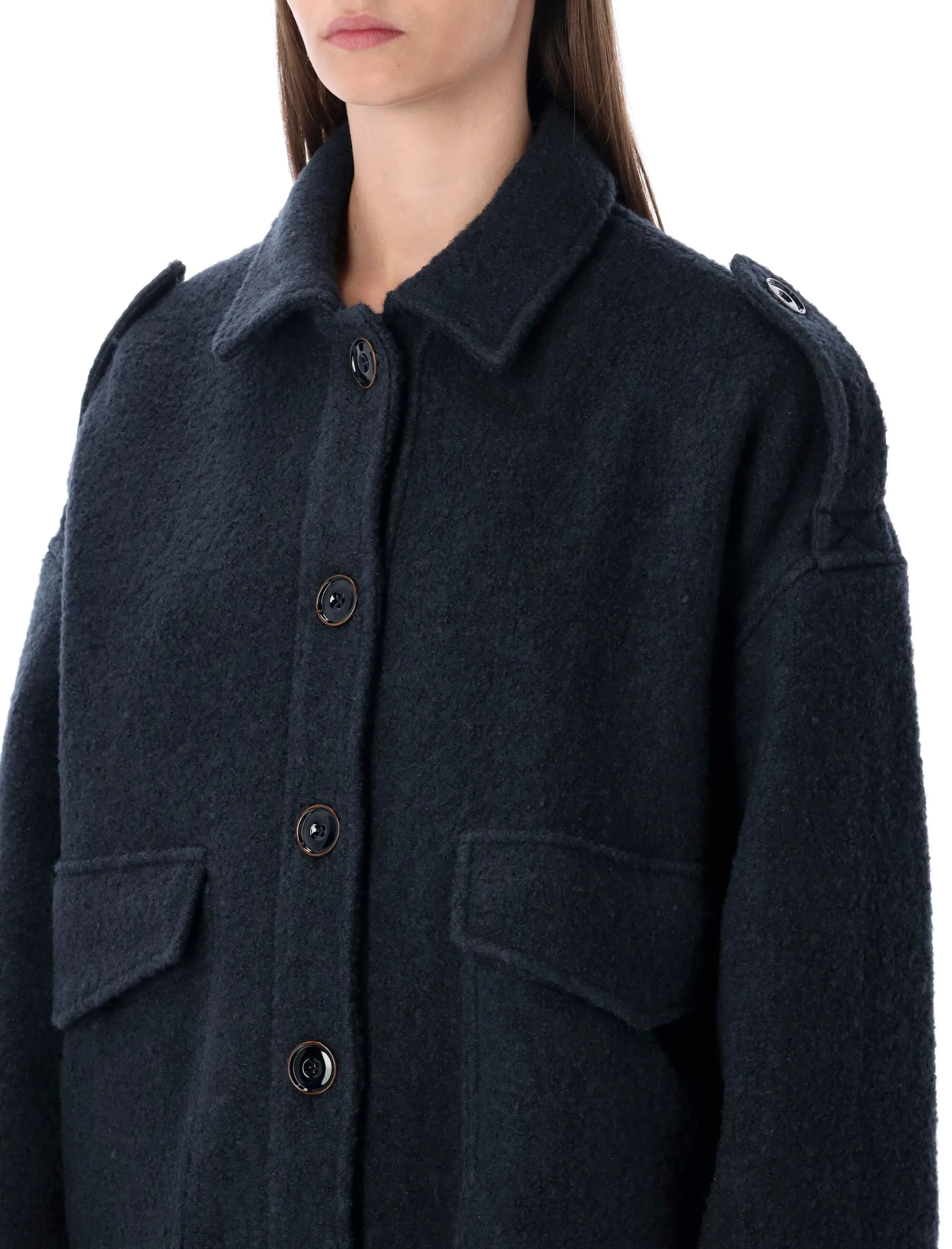 SESSÙN HARRISON RECYCLED WOOL LODEN COAT sold by Lord & Taylor product image thumbnail 3