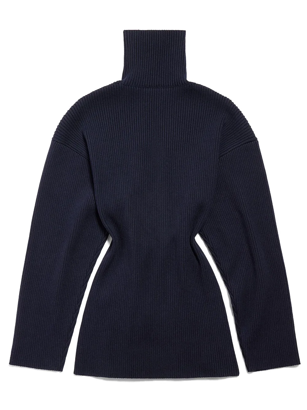 BALENCIAGA NAVY DRAPED KNIT PINCHED MINI DRESS sold by Lord & Taylor product image thumbnail 2