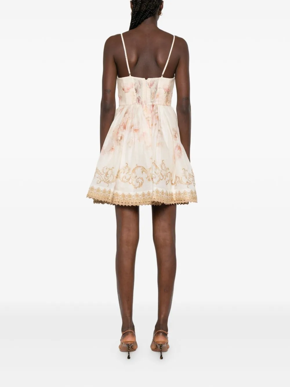 ZIMMERMANN HYPNOTIC SILK LINEN V NECK MINI DRESS sold by Lord & Taylor product image thumbnail 4