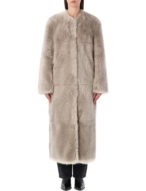 STAND STUDIO HILMA PATCHWORK FAUX FUR COAT sold by Lord & Taylor