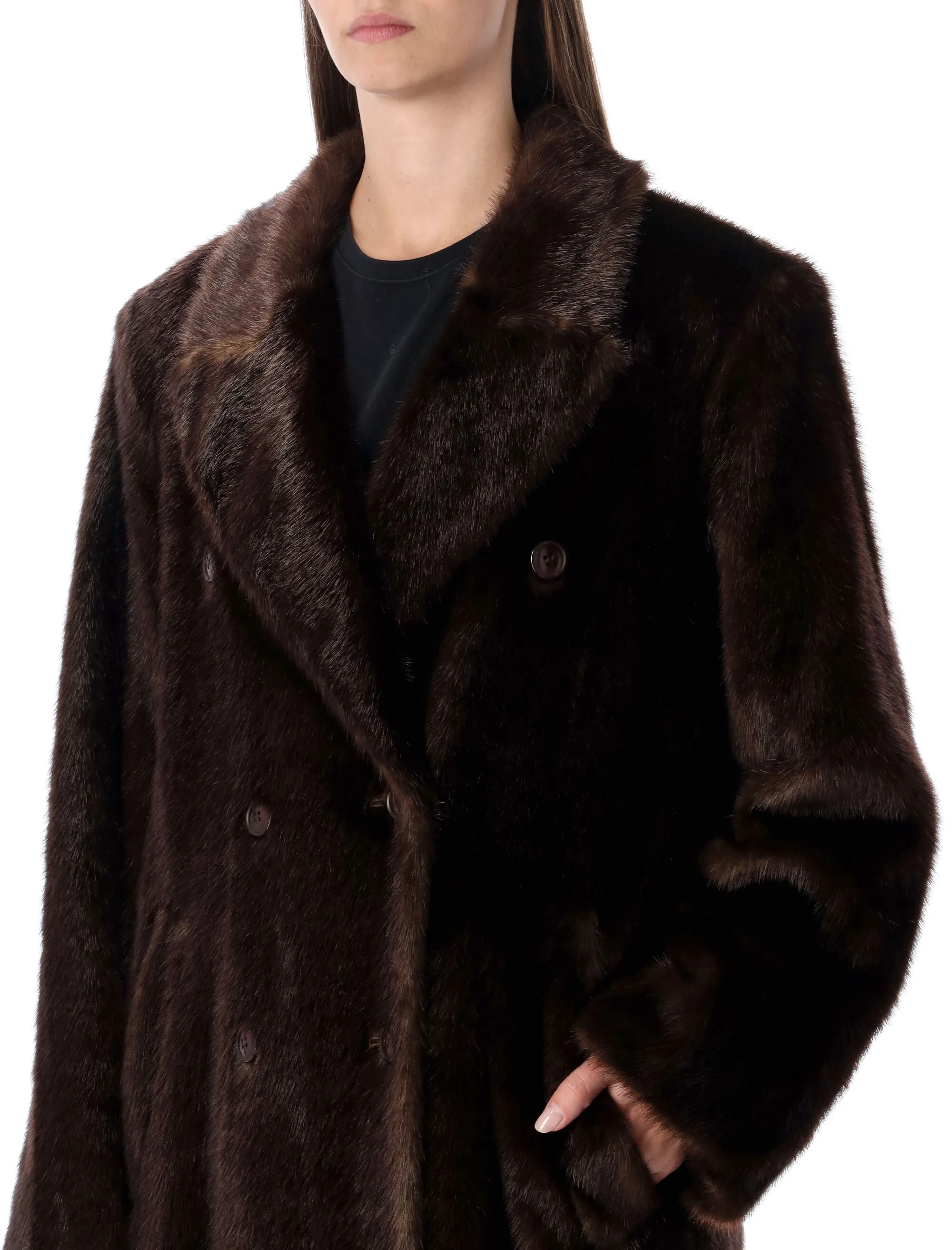 STAND STUDIO HARPER FAUX FUR DOUBLE-BREASTED COAT sold by Lord & Taylor product image thumbnail 3