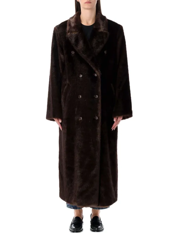 STAND STUDIO HARPER FAUX FUR DOUBLE-BREASTED COAT sold by Lord & Taylor