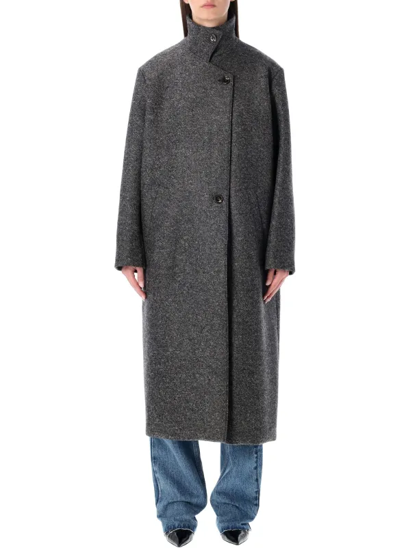 SOEUR GERMAIN LONG GREY WOOL COAT made by soeur