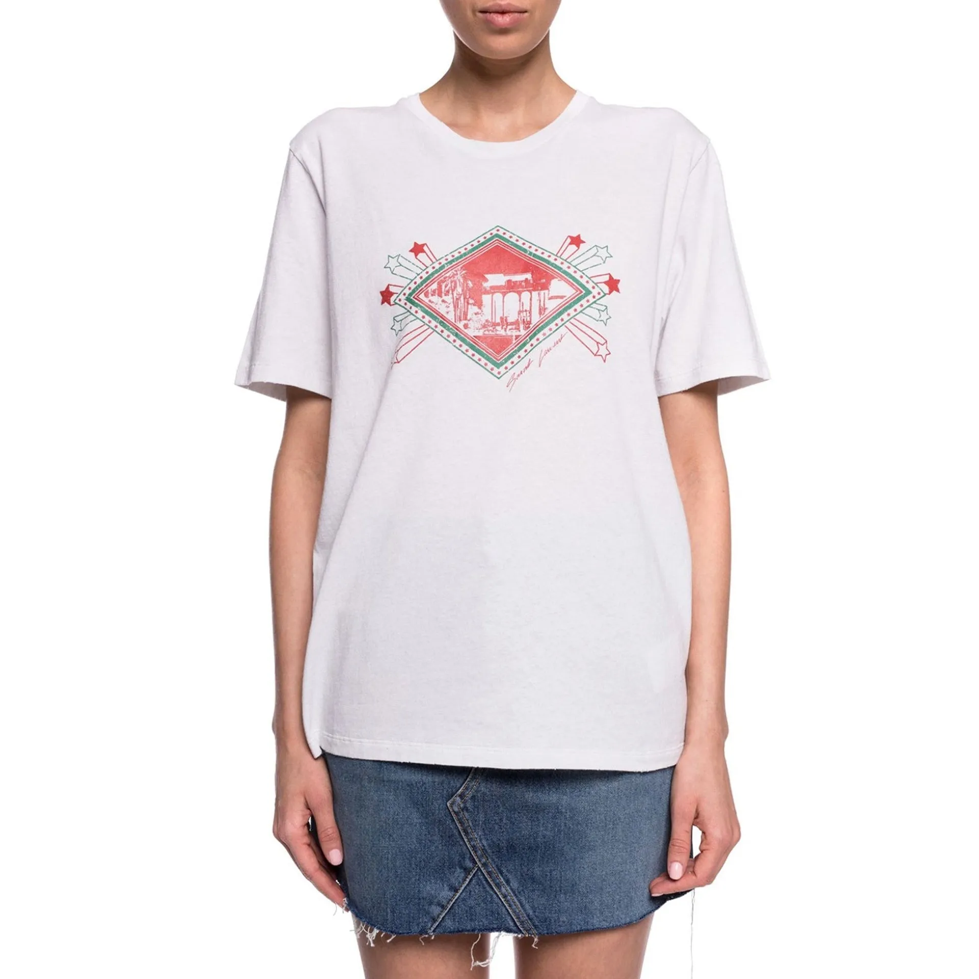 Saint Laurent Cotton Logo T-Shirt sold by Lord & Taylor product image thumbnail 2