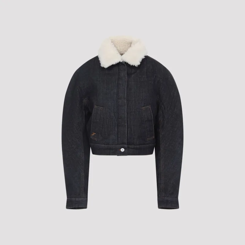 DARK BLUE OVALO DE-NIMES COTTON JACKET made by Jacquemus