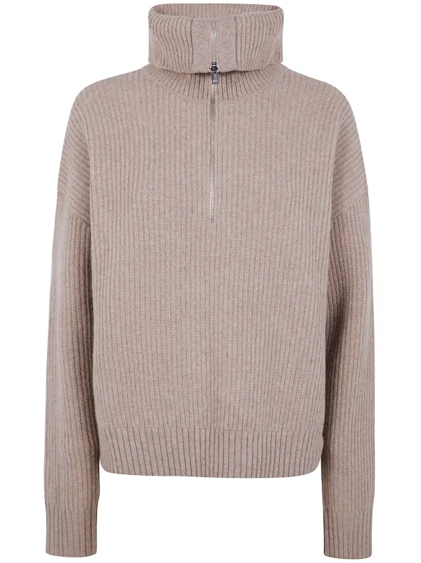 "RIBBED" WOOL HALF ZIP SWEATER sold by Lord & Taylor