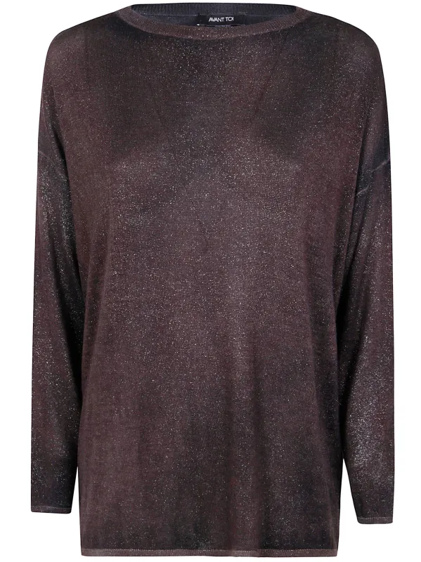 "STAR DUST" EFFECT BOAT NECK OFF GAUGE PULLOVER sold by Lord & Taylor