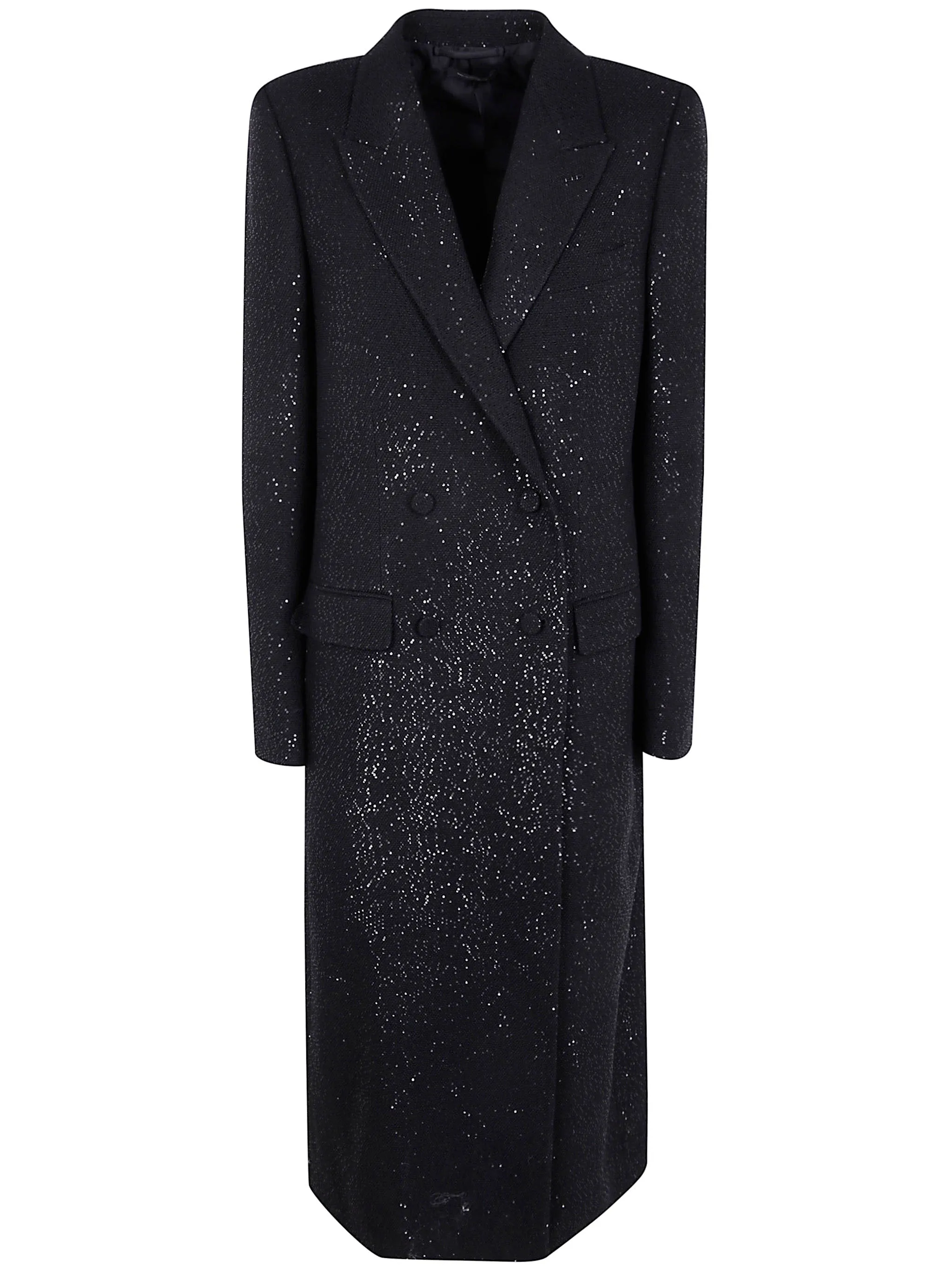 SEQUINED WOOL BLEND CREPE DOUBLE BREASTED COAT sold by Lord & Taylor