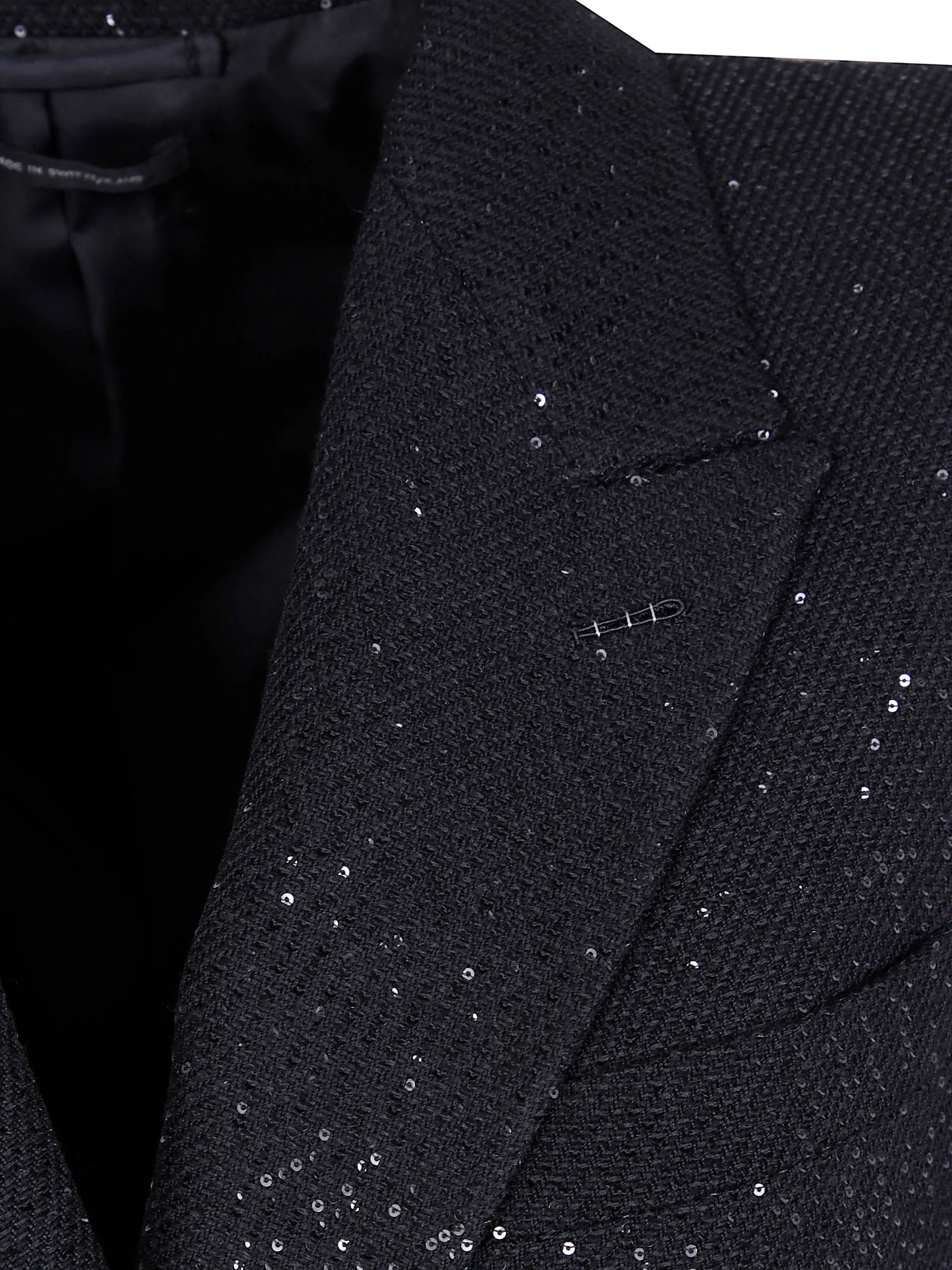 SEQUINED WOOL BLEND CREPE DOUBLE BREASTED COAT sold by Lord & Taylor product image thumbnail 3