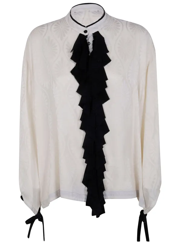 KIMONO SHIRT WITH RUFFLES sold by Lord & Taylor