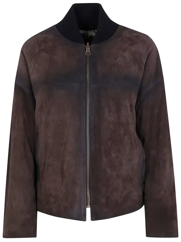 REVERSIBLE LEATHER BOMBER JACKET sold by Lord & Taylor