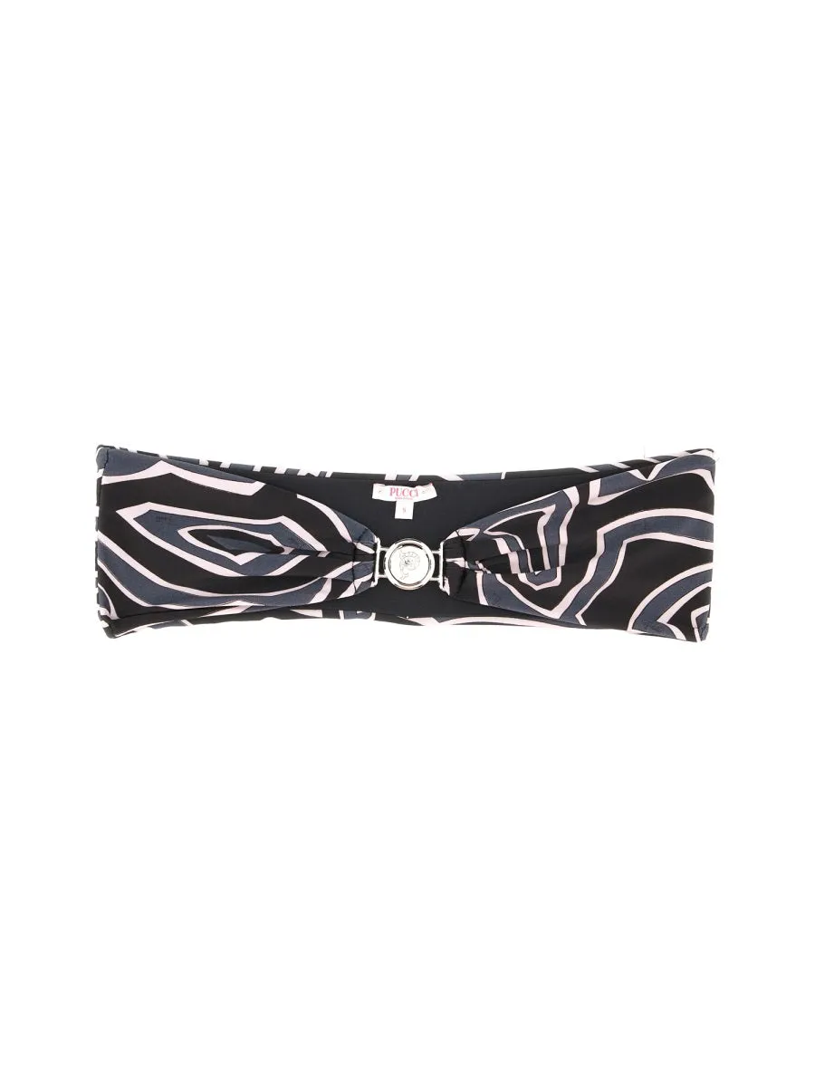 MAZE PRINT BANDEAU BIKINI TOP sold by Lord & Taylor