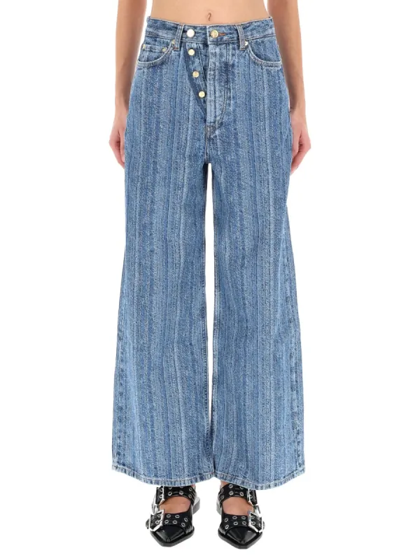 STRIPED BAGGY JEANS sold by Lord & Taylor