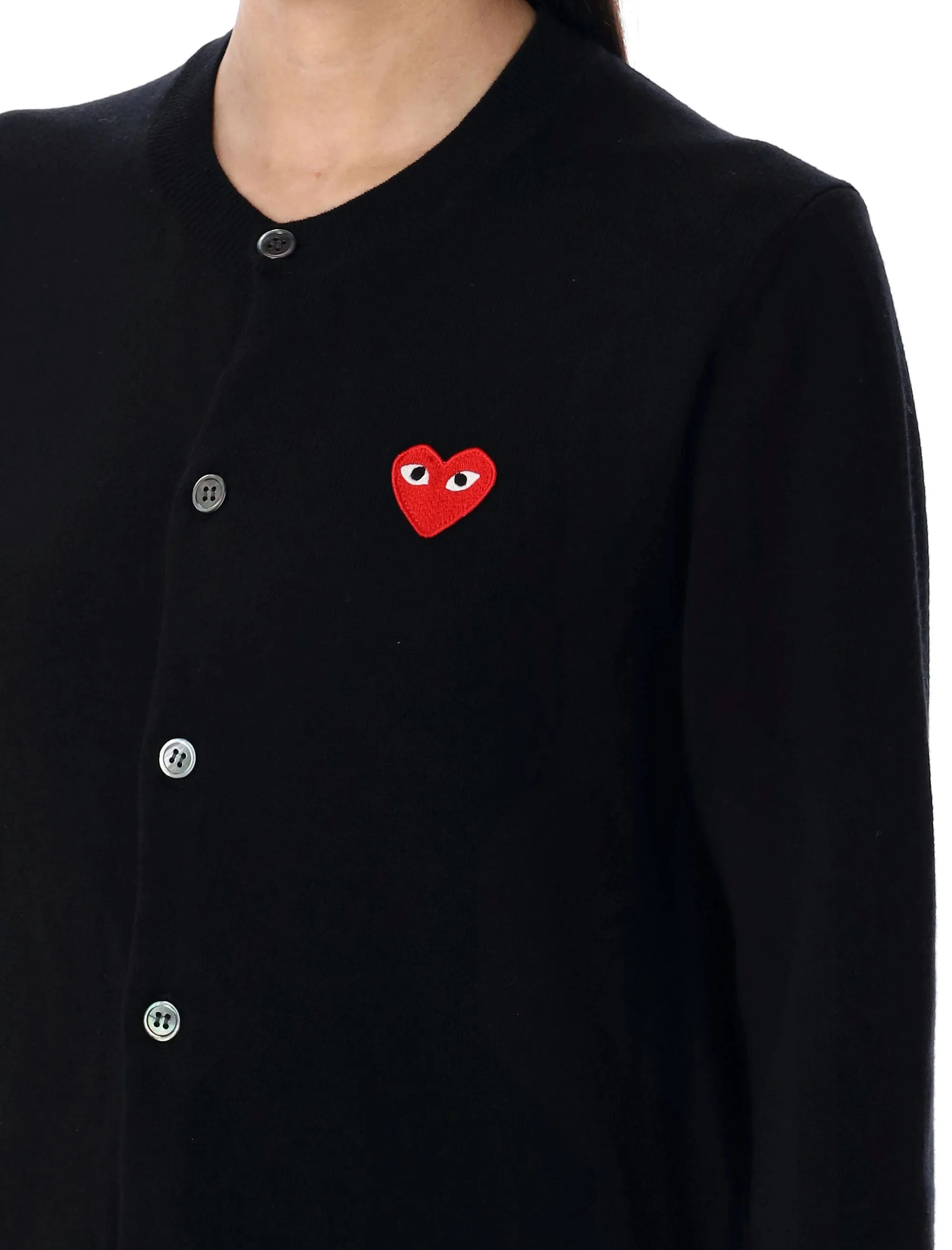 RED HEART PATCH CARDIGAN sold by Lord & Taylor product image thumbnail 3