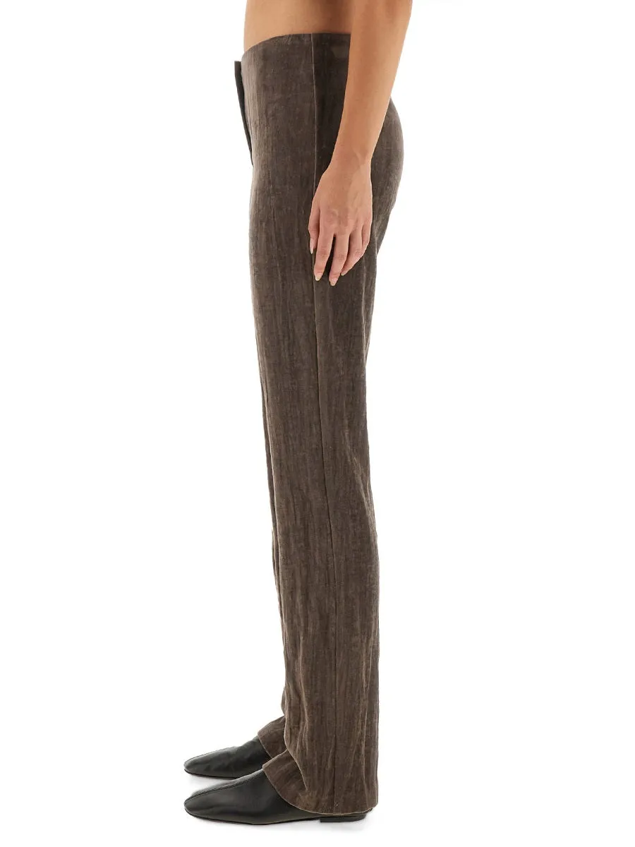 VELVET CRINKLE SLIM PANTS sold by Lord & Taylor product image thumbnail 4