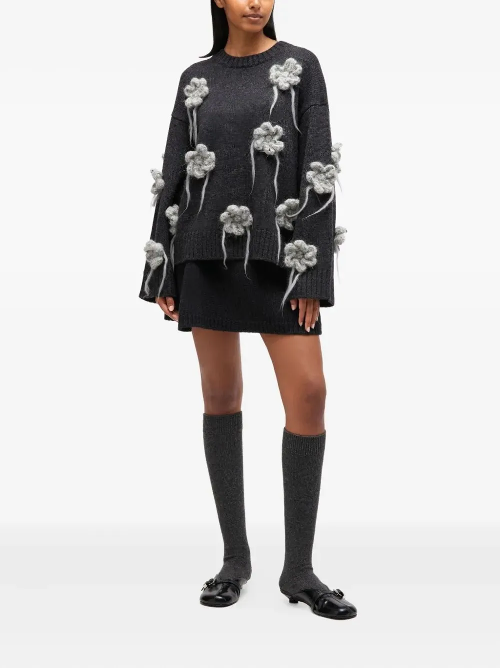 FLOWER CROCHET SWEATER sold by Lord & Taylor product image thumbnail 2