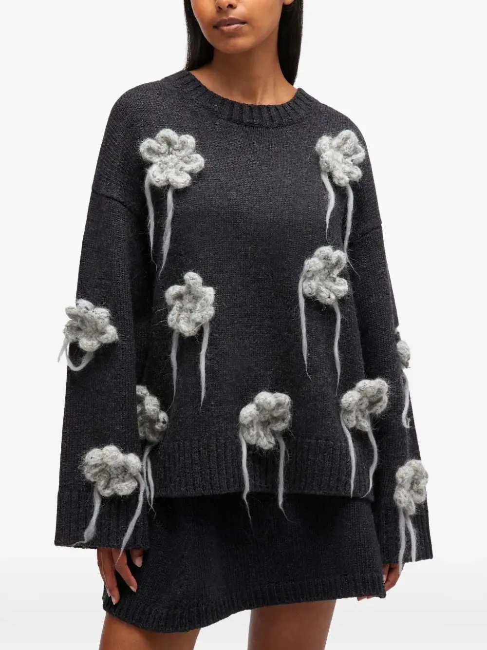 FLOWER CROCHET SWEATER sold by Lord & Taylor product image thumbnail 3