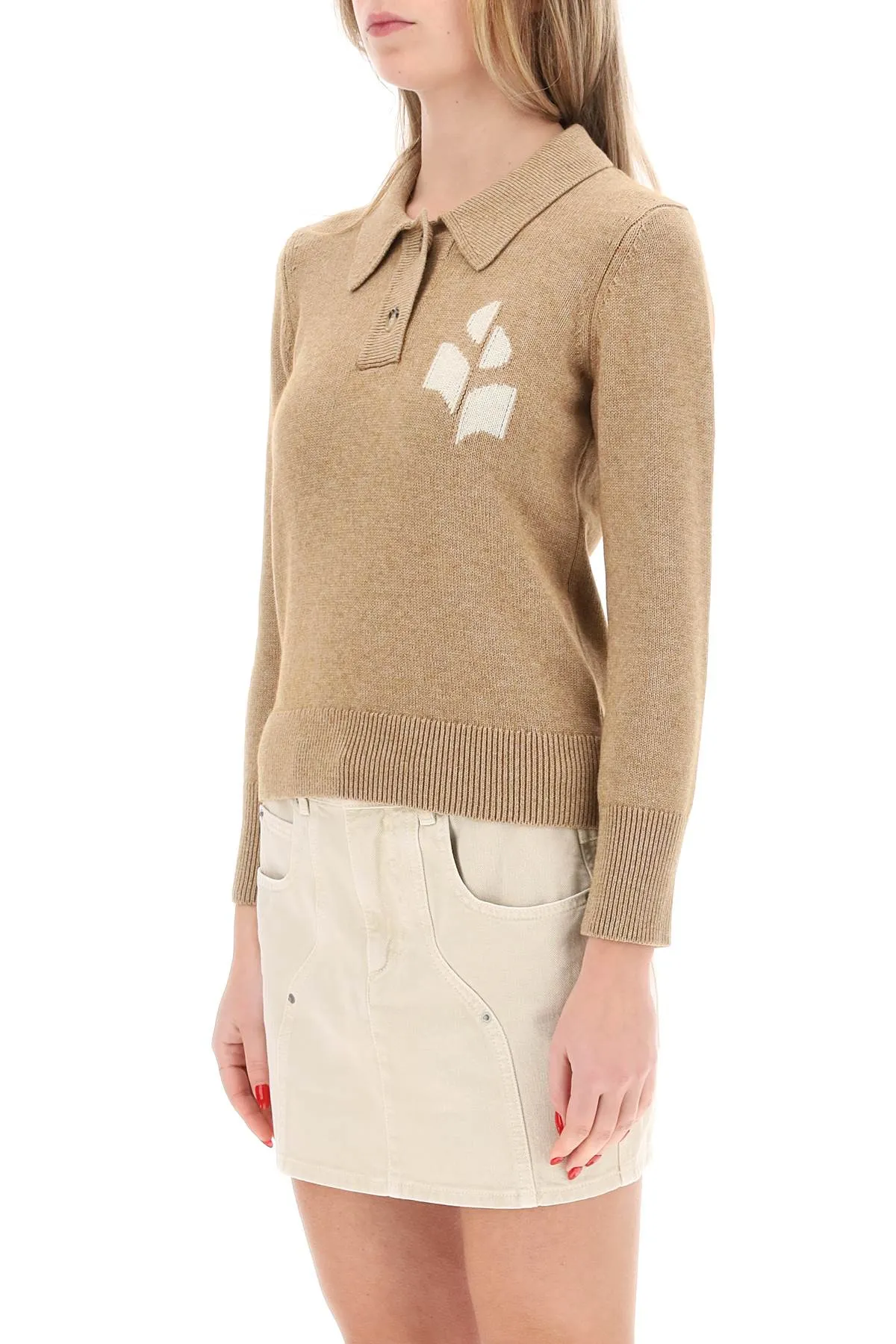 MELANGE BISCUIT COTTON BLEND NOLA POLO SHIRT sold by Lord & Taylor product image thumbnail 4