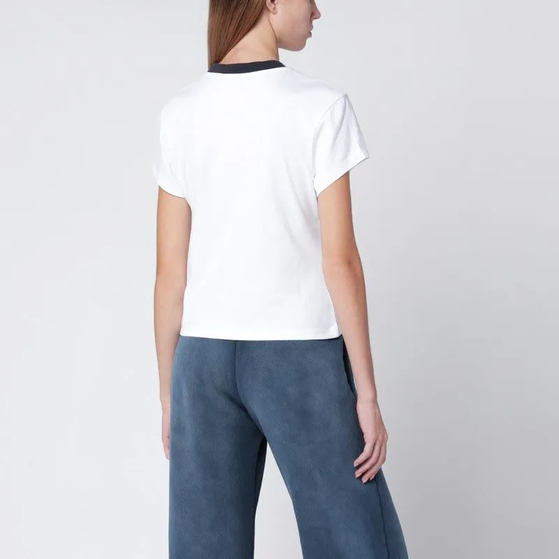 WHITE TSHIRT WITH BLUE EMBROIDERED LOGO sold by Lord & Taylor product image thumbnail 2