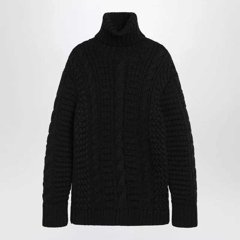 BLACK WOOL TURTLENECK SWEATER sold by Lord & Taylor