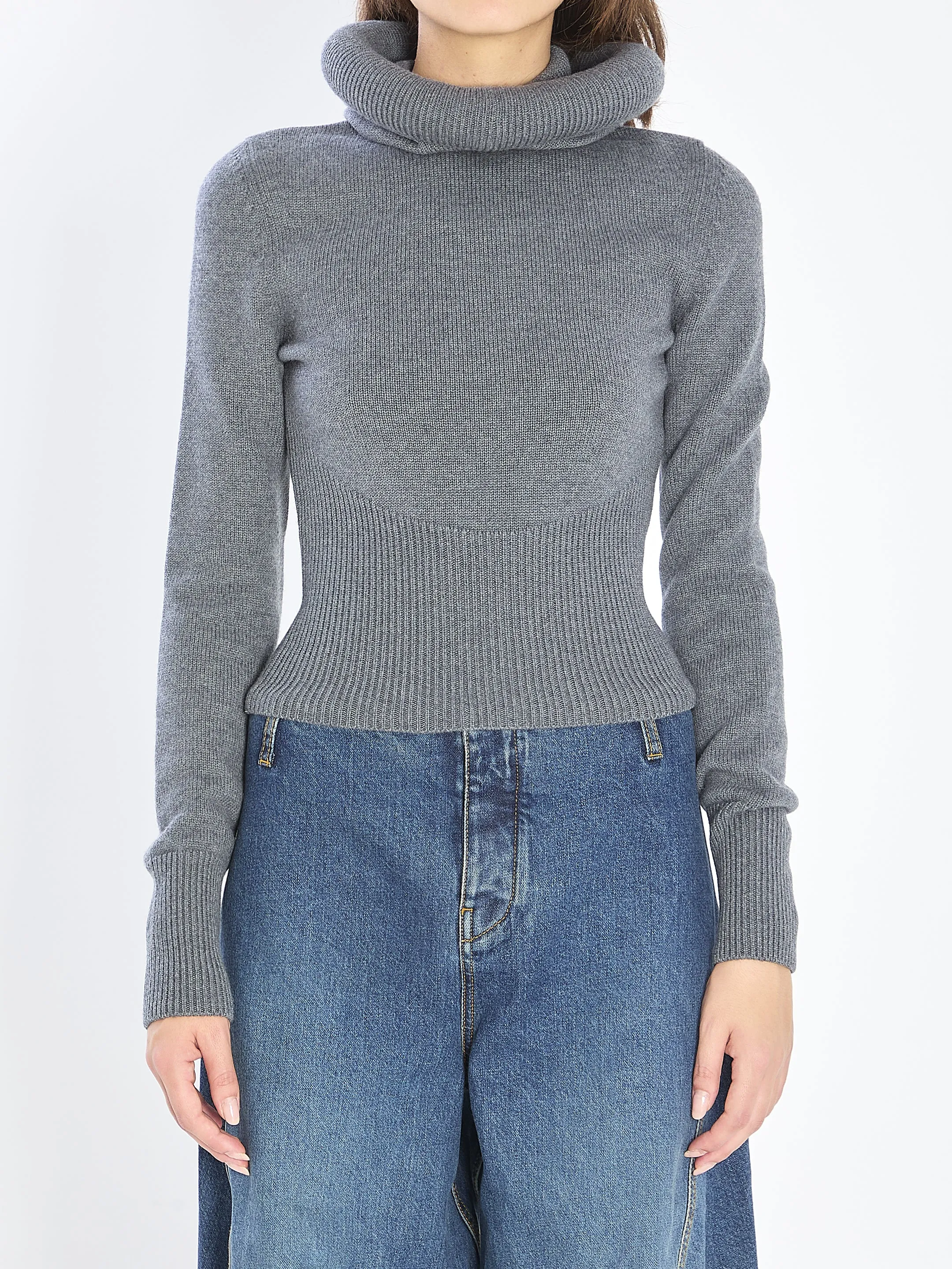 SCULPTURAL-HOOD PULLOVER sold by Lord & Taylor