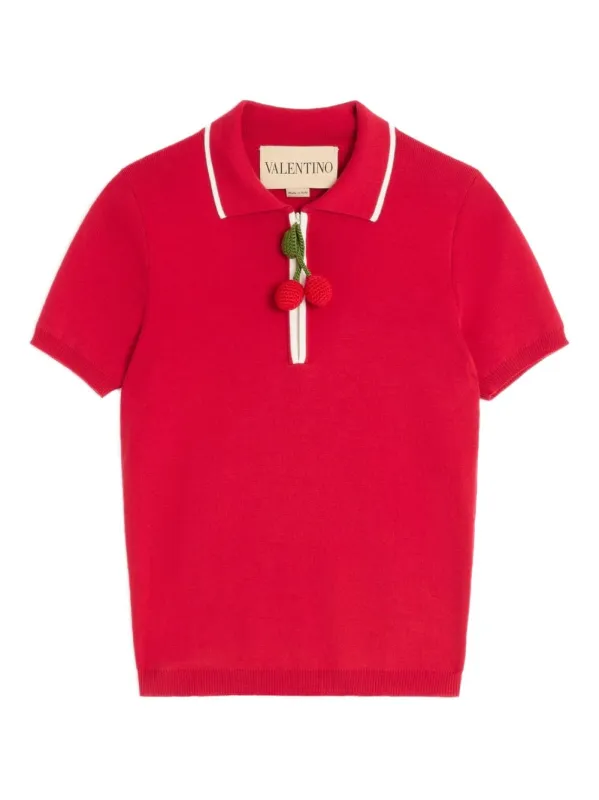 EMBROIDERED CHERRY POLO sold by Lord & Taylor