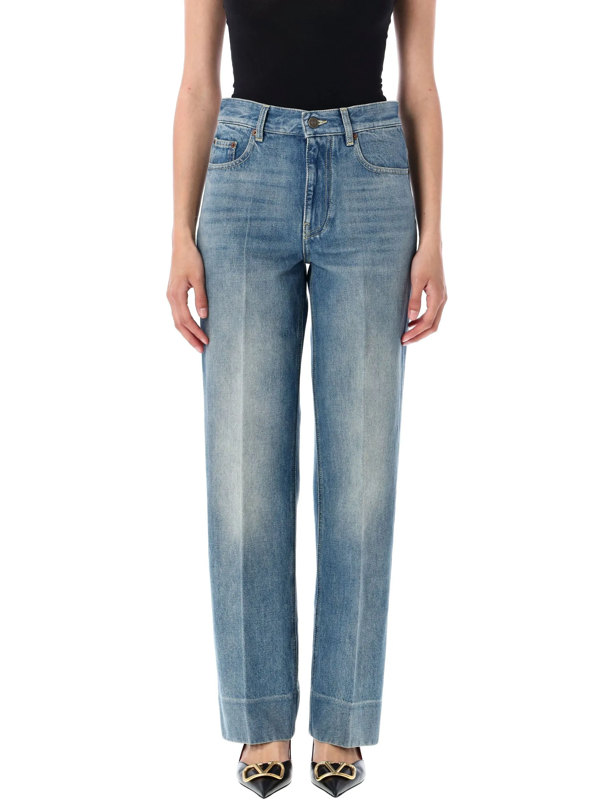 CHEZ VALENTINO DENIM PANTS sold by Lord & Taylor