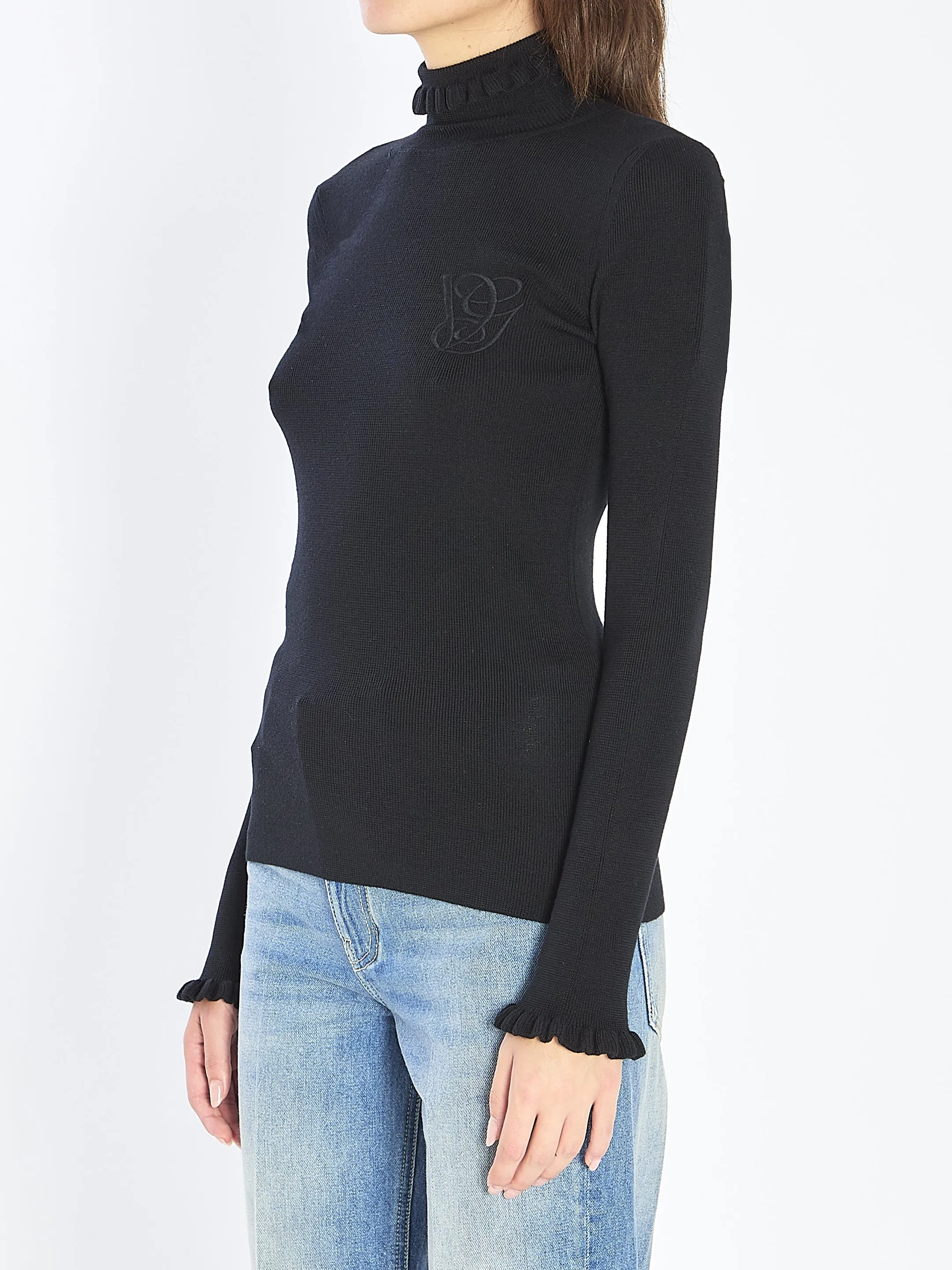 TURTLENECK WITH RUFFLES sold by Lord & Taylor product image thumbnail 2