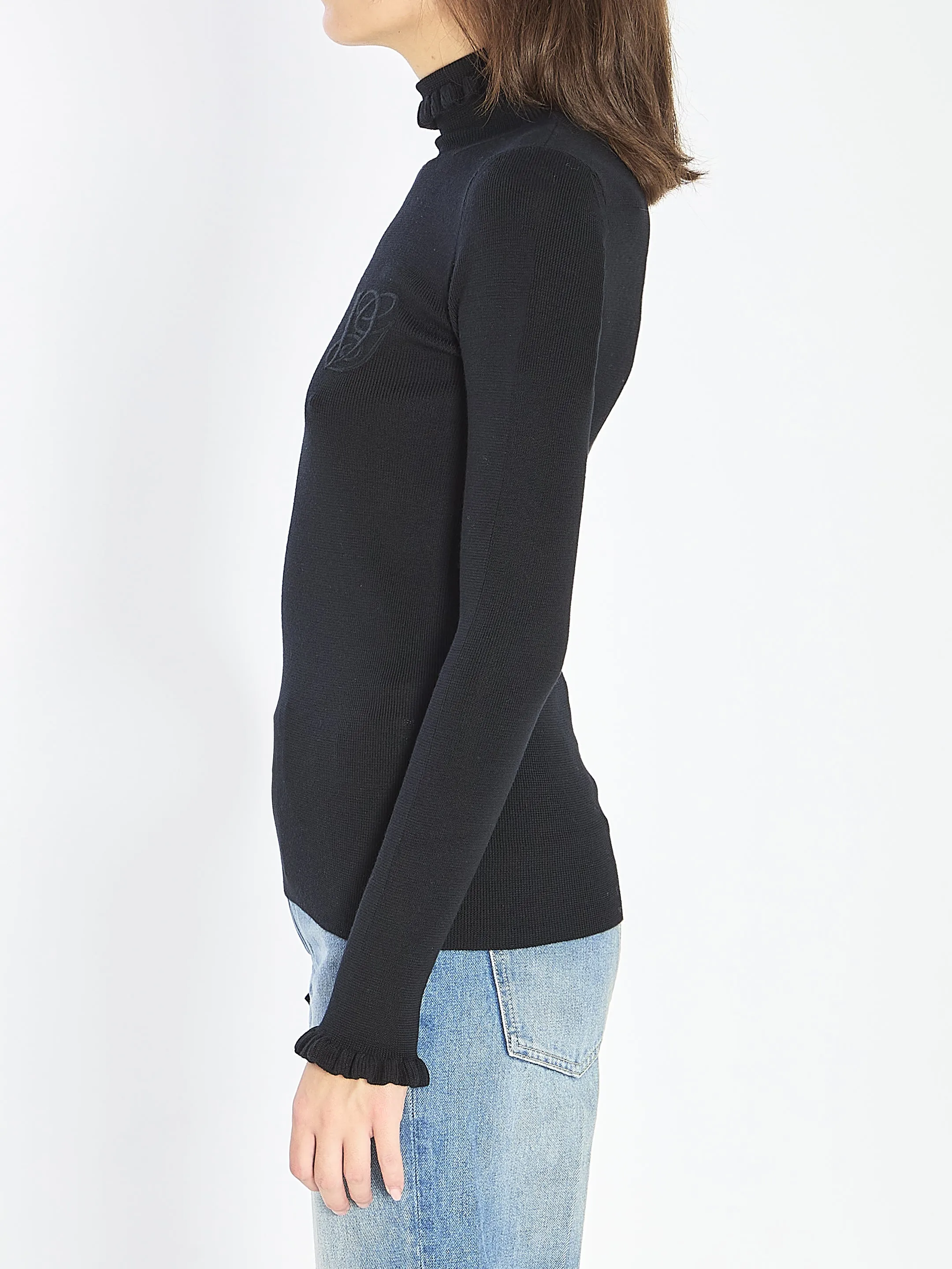 TURTLENECK WITH RUFFLES sold by Lord & Taylor product image thumbnail 3