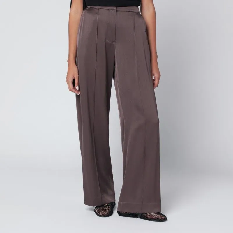 KYRA TROUSERS IN CHOCOLATE SATIN sold by Lord & Taylor