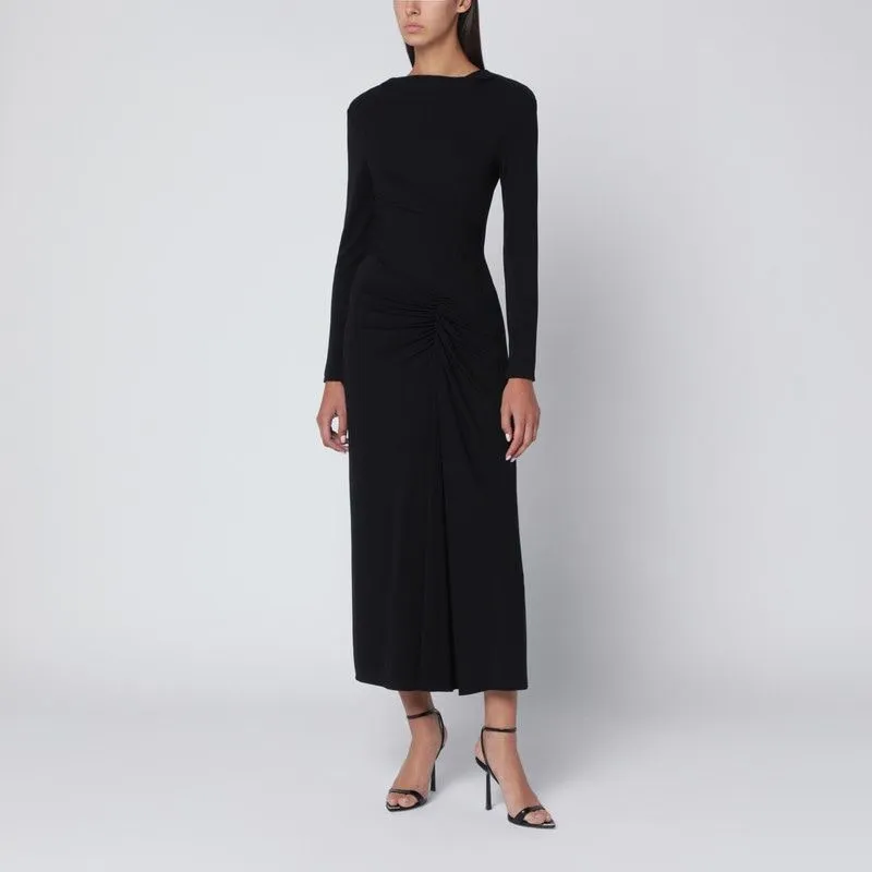 FERRERA DRESS IN BLACK DRAPED JERSEY sold by Lord & Taylor