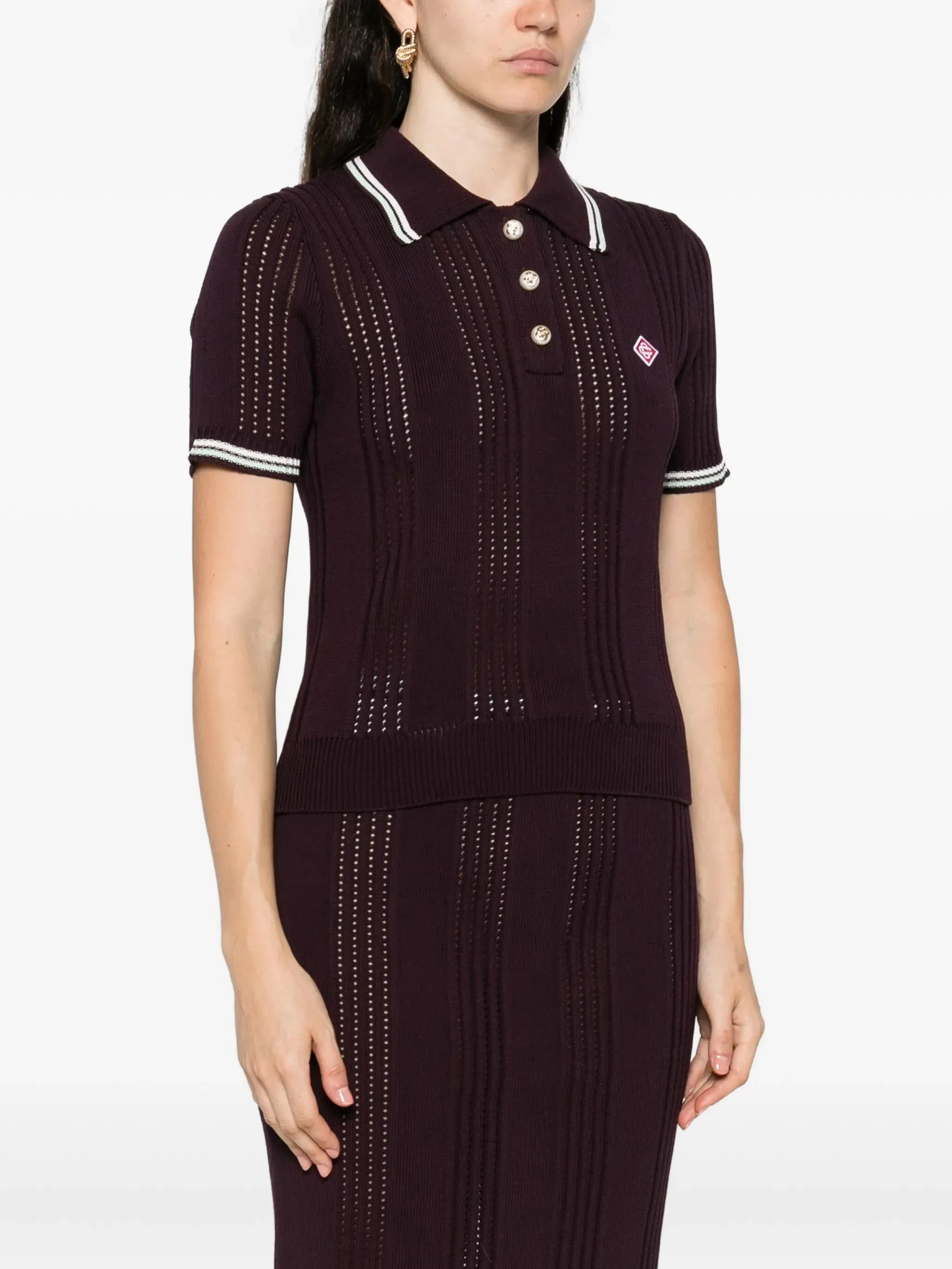 SHORT-SLEEVED POLO SHIRT IN COTTON KNIT sold by Lord & Taylor product image thumbnail 3