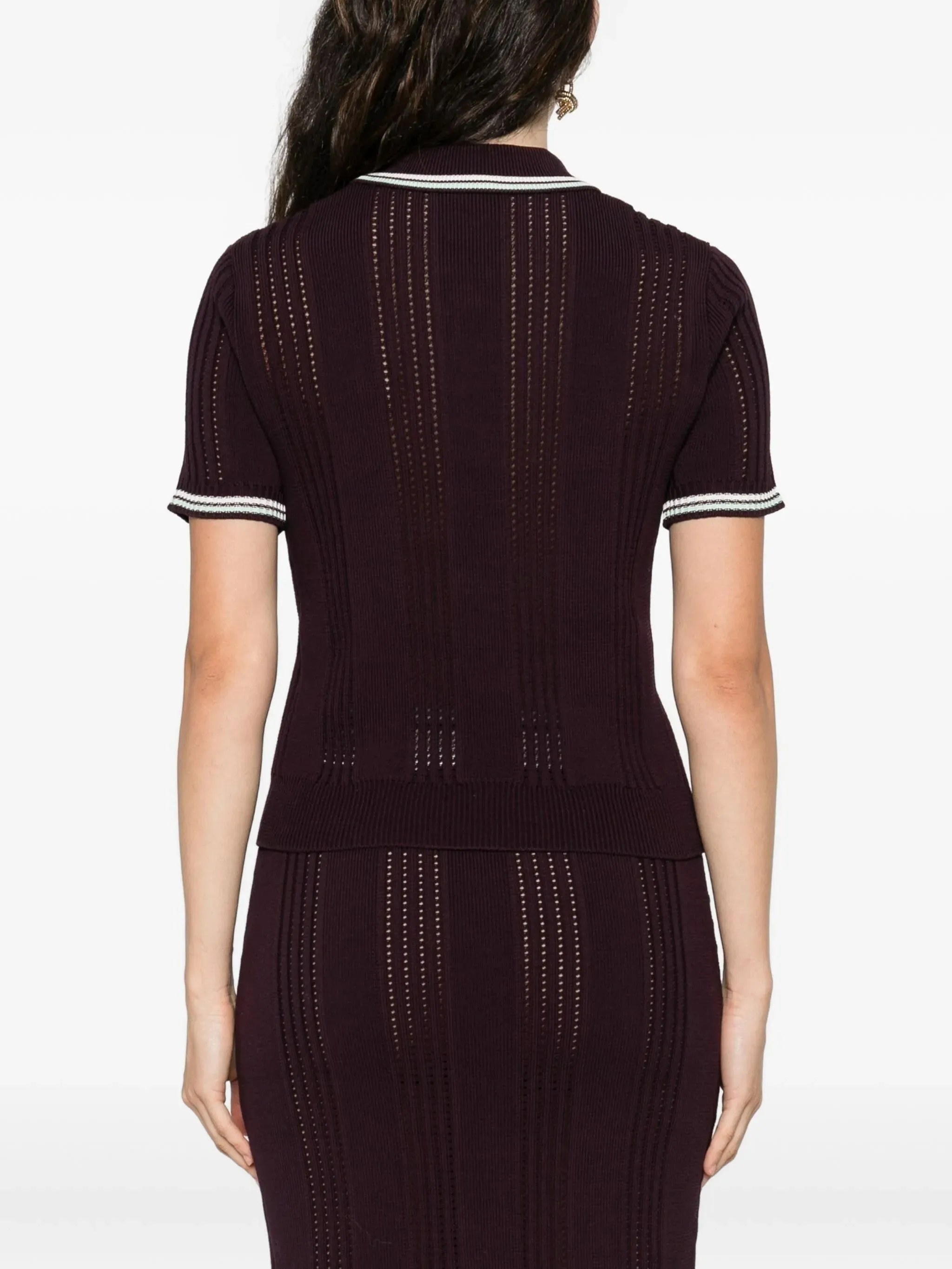 SHORT-SLEEVED POLO SHIRT IN COTTON KNIT sold by Lord & Taylor product image thumbnail 4