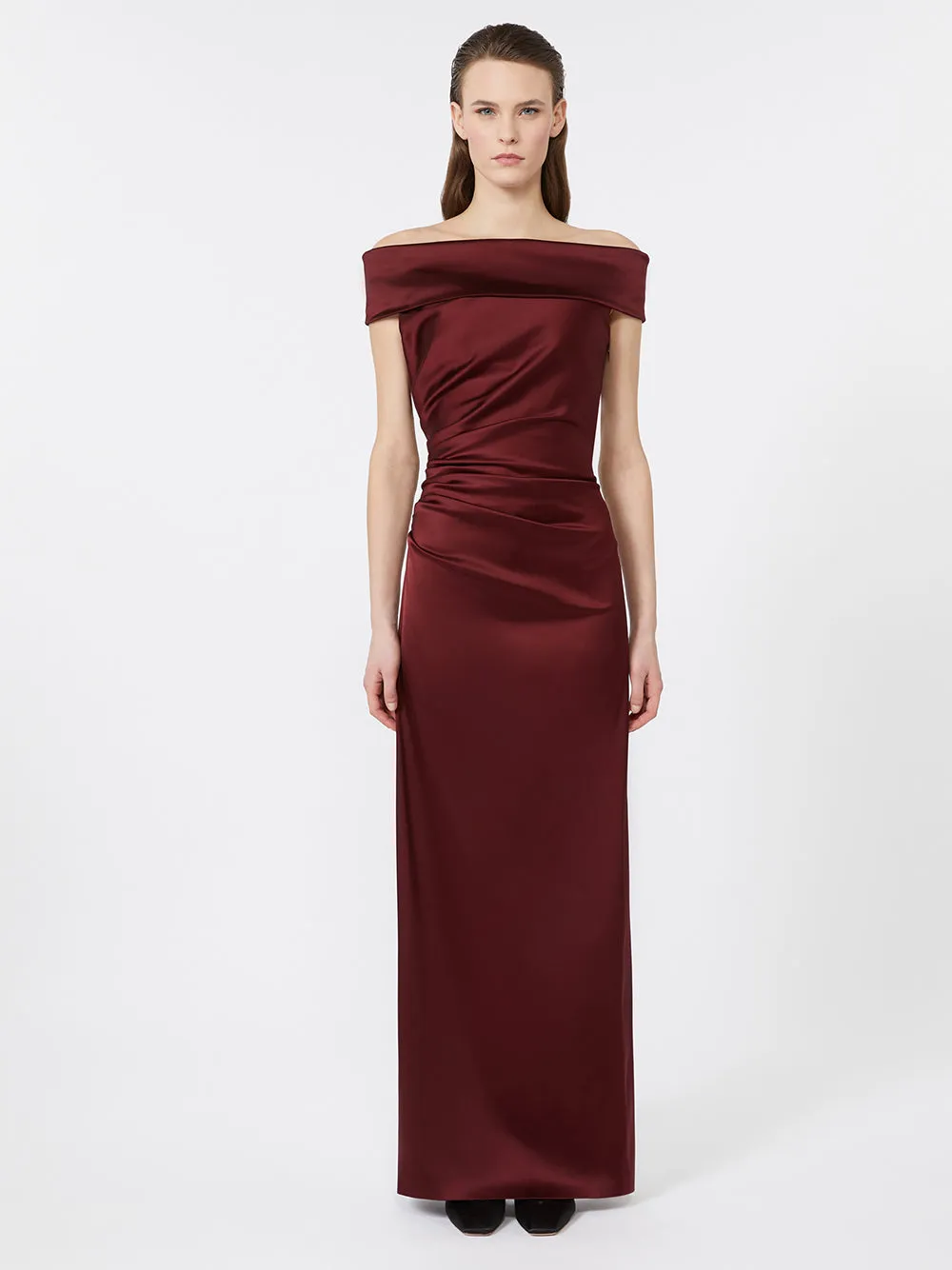 LONG STRETCH SATIN DRESS sold by Lord & Taylor product image thumbnail 2