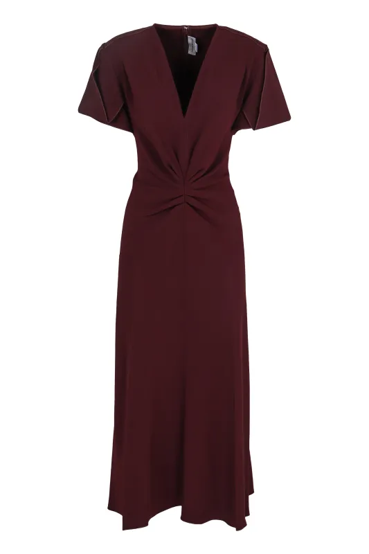 MIDI DRESS WITH V-NECK made by Victoria Beckham