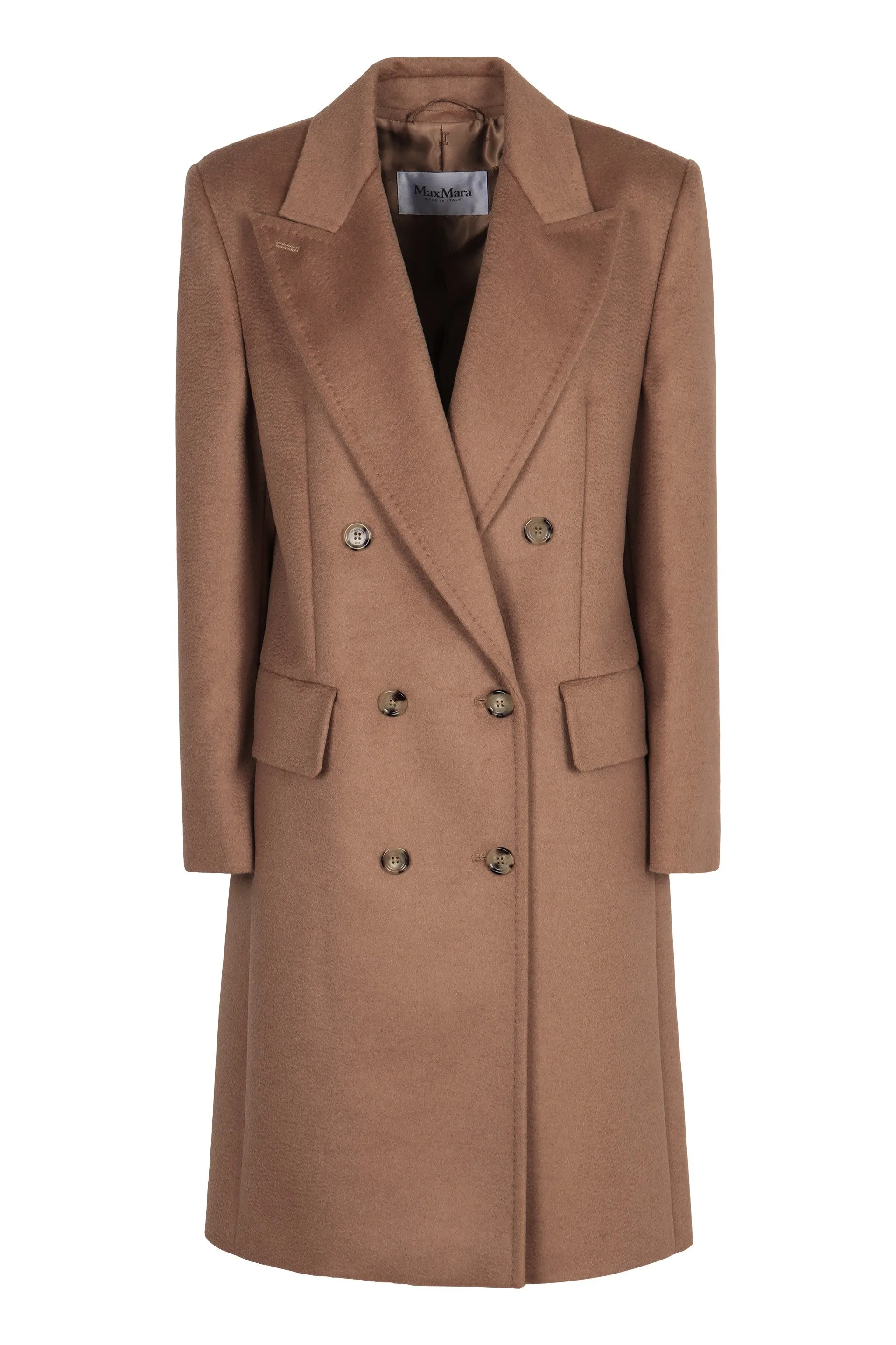 DOUBLE-BREASTED COAT IN CAMEL sold by Lord & Taylor