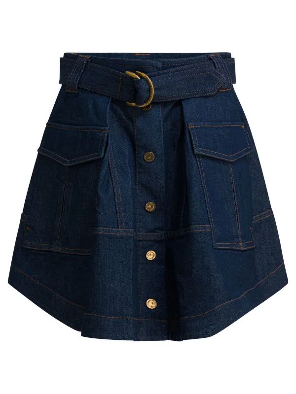 DENIM SKIRT WITH BELT sold by Lord & Taylor