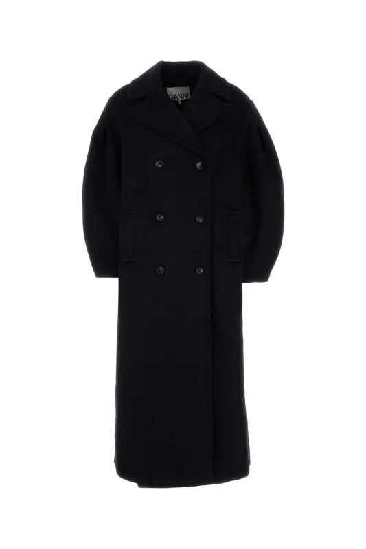 MIDNIGHT BLUE WOOL BLEND COAT sold by Lord & Taylor