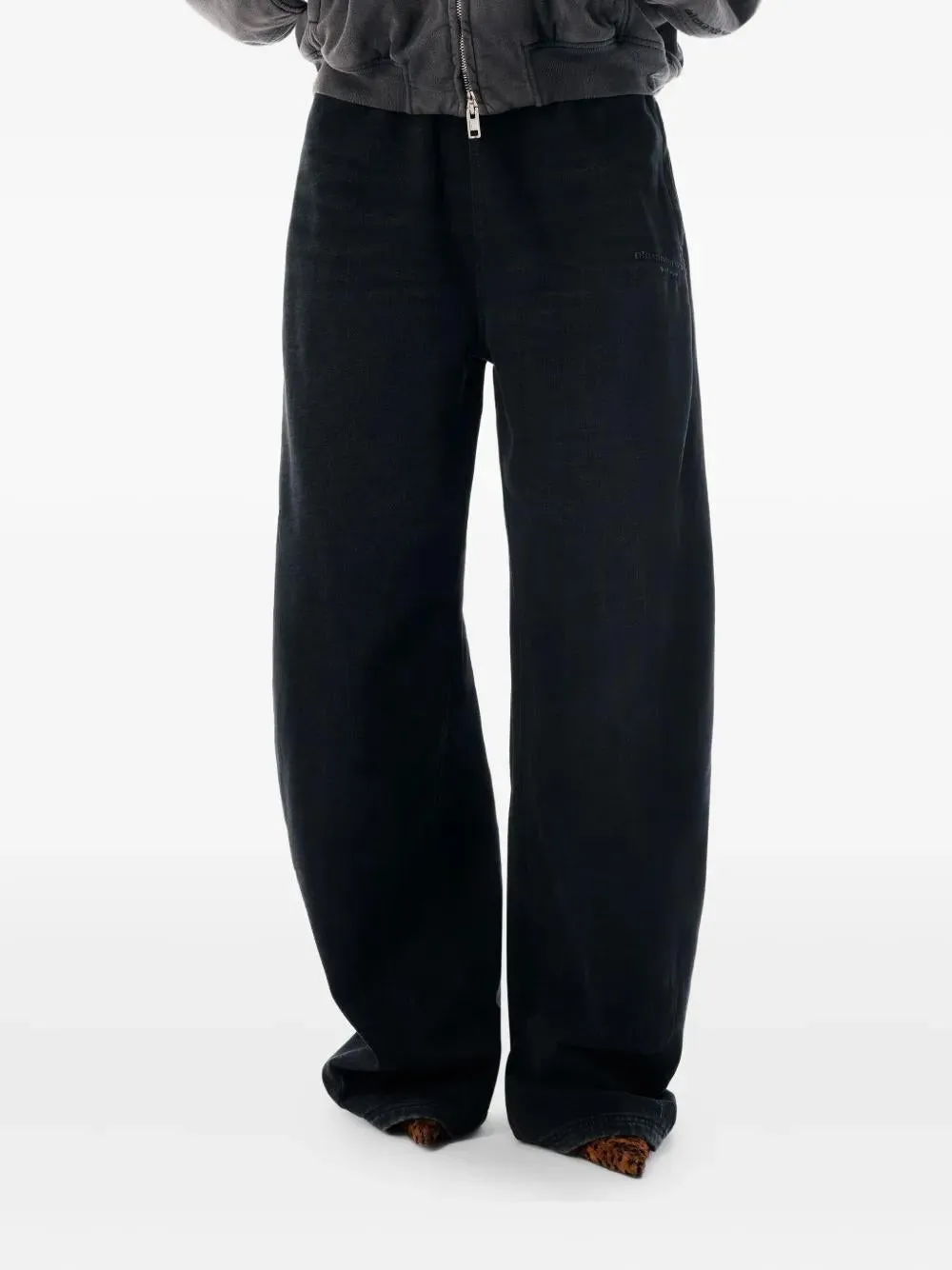 ALEXANDER WANG WIDE-LEG BLACK DENIM SWEATPANTS sold by Lord & Taylor product image thumbnail 4