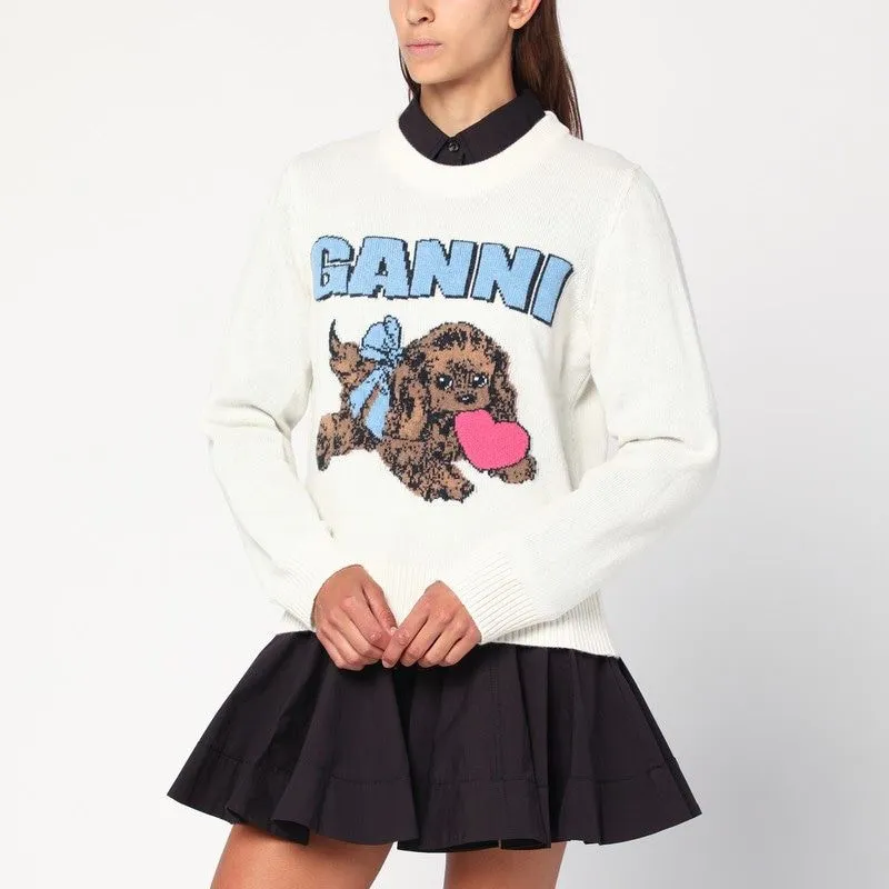 IVORY PUPPY WOOL-BLEND SWEATER sold by Lord & Taylor