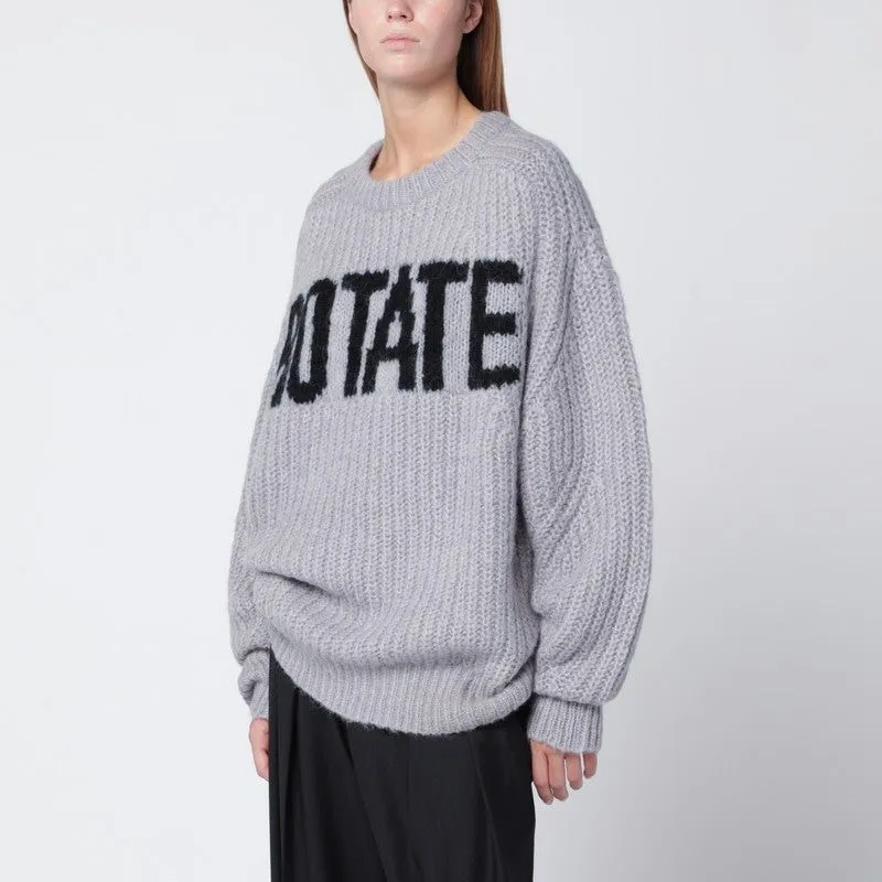 LIGHT GREY OVERSIZED SWEATER WITH LOGO sold by Lord & Taylor