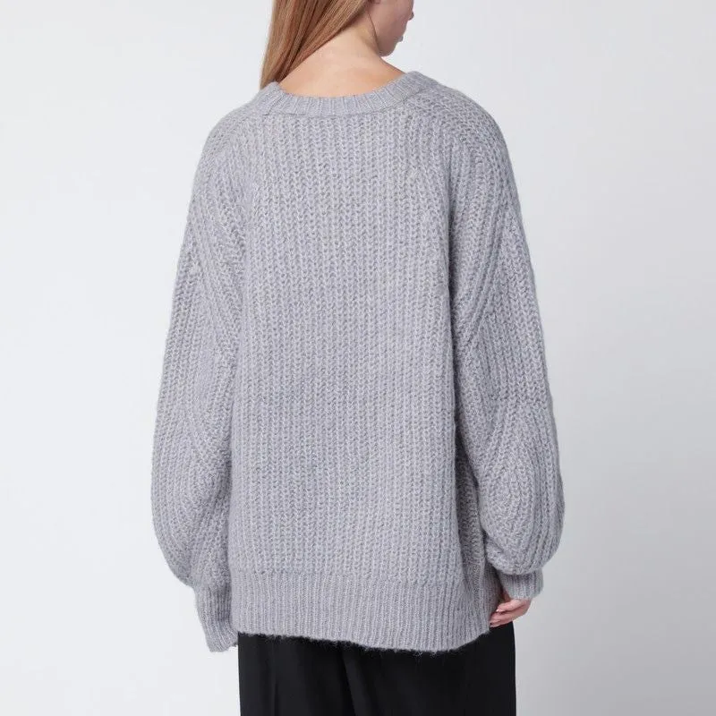 LIGHT GREY OVERSIZED SWEATER WITH LOGO sold by Lord & Taylor product image thumbnail 2