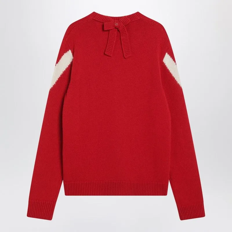 RED SWEATER WITH VLOGO ON BOW sold by Lord & Taylor product image thumbnail 2